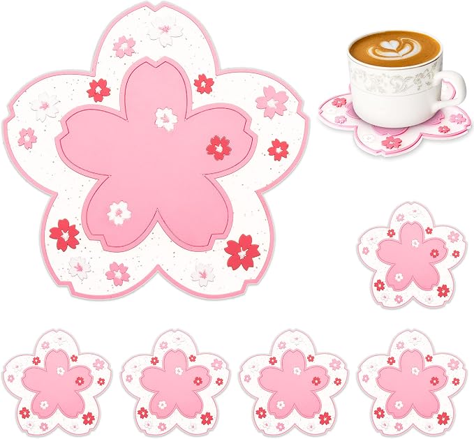 Conisy Flower Coasters for Drinks by conisy