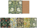 HUXJOKO Coasters for Drinks Set of 6, William Morris Floral Pattern Absorbent by HUXJOKO