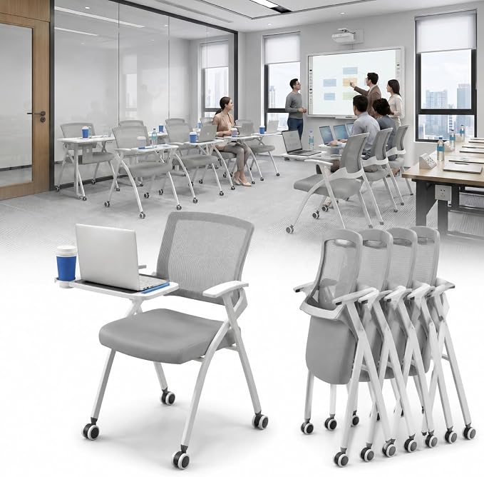 100 Pack Foldable Office Training Chairs by Unknown