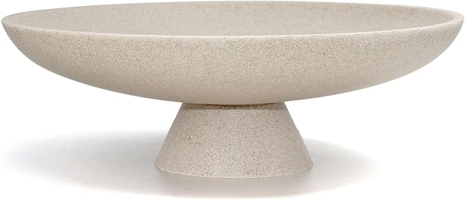 LIN CHUAN Large Decorative Bowl, Resin Pedestal Fruit Bowl, this stylish bowl by LINCHUAN