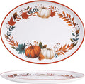 Fall Pumpkin Serving Platters Set of 2, 14 x 10.5 Inch Melamine | BPA-free by molidiki