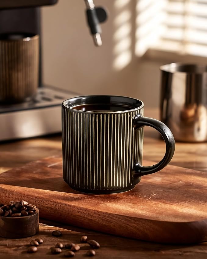 famiware Coffee Mug Set for 6, Star 12 oz Catering Mugs Cup Set - Image 4
