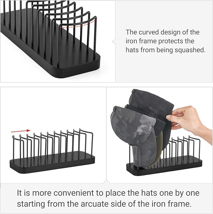 Mkono Hat Organizer for Baseball Caps, Hat Holder Storage for Closet, Space - Image 3