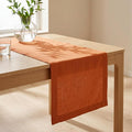Solino Home 100% Pure Linen Dining Table Runner Orange, Fete 14 x 90 in | Table by SolinoHome