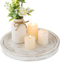 Hanobe Round Wood Candle Holder Trays by Hanobe