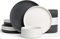 Famiware Star Stoneware Dinnerware Set, Reactive Glaze Plates & Bowls by Famiware