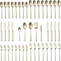 Alata Potter Champagne Gold 45-Piece Forged Silverware Set by Alata