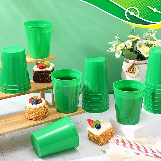 Yungyan 100 Pack 16 oz Stadium Cups Reusable Plastic Cups Blank Drink Stadium - Image 6