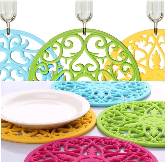 ME.FAN Trivets for Dishes/Pots/Pans, Flexible/Durable/Non Slip Hot Pads to - Image 6