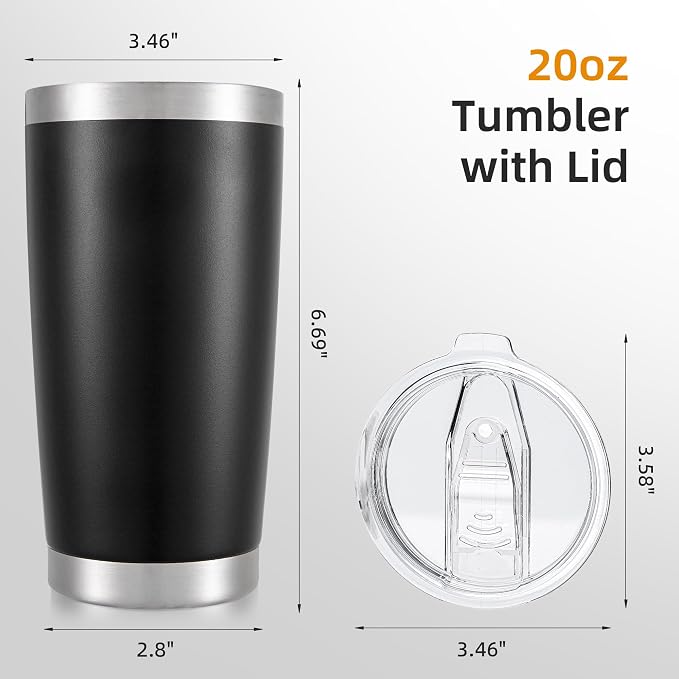 20oz Tumbler Bulk with Lid Stainless Steel Tumblers, 12 Pack | Leak Proof Lid - Image 5