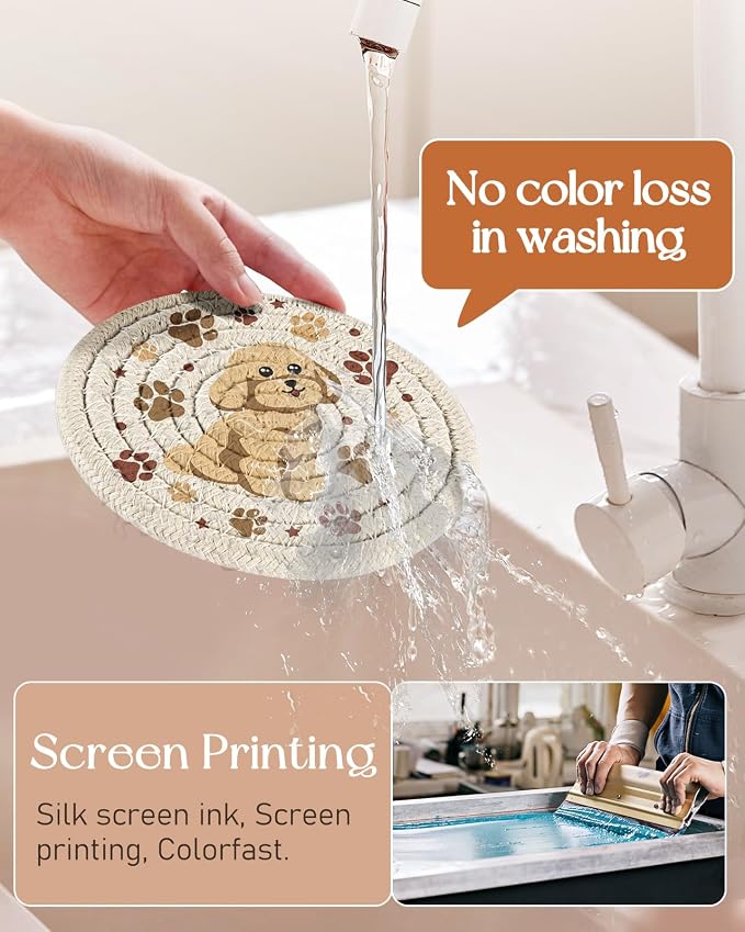 Absorbent Cup Coasters Set of 6 - Image 2