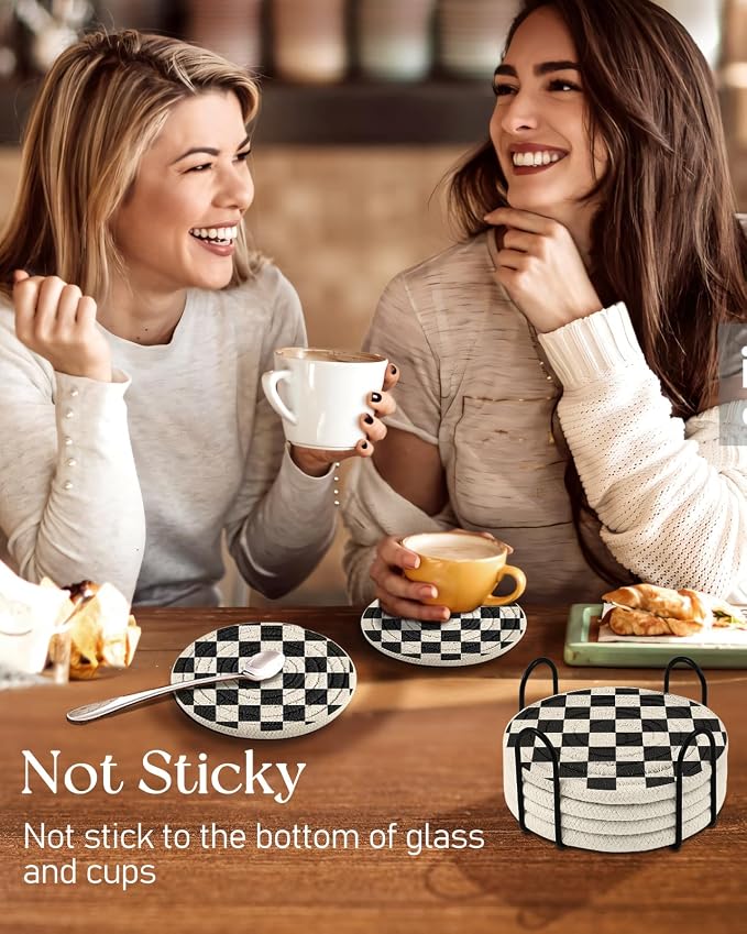 Absorbent Cup Coasters Set of 6 - Image 6