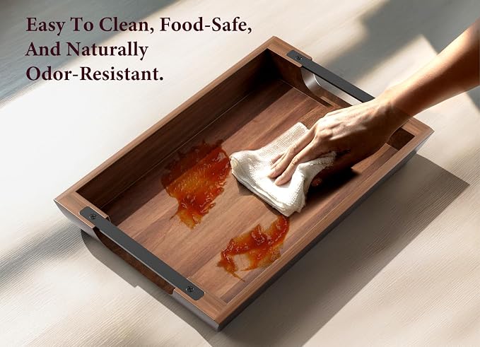 Acacia Wood Serving Tray, 15×10in Tray - Image 7