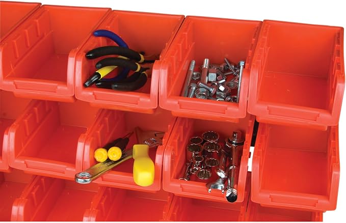 Performance Tool W5186 15-Bin Table Top Storage Organizer Rack | Powder-coated - Image 4