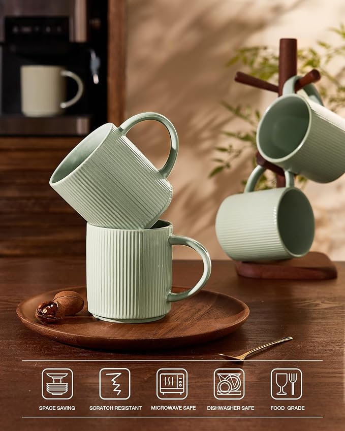 famiware Coffee Mug Set for 6, Star 16 oz Catering Mugs Cup Set - Image 7