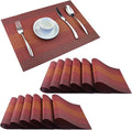 PIGCHCY Placemats Set of 12 Washable Durable Place Mats Vinyl Heat Resistant by PIGCHCY