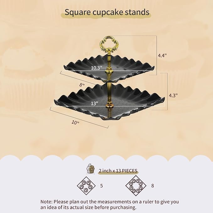 Pack of 11 NWK Cake Stand Set of Cupcake Stand, Tray & Table Cloth | Includes 3 - Image 3