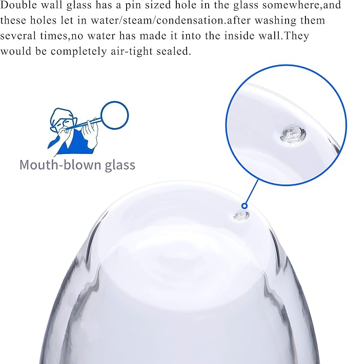 12 Oz Double Walled Glass Coffee Mugs - Image 9