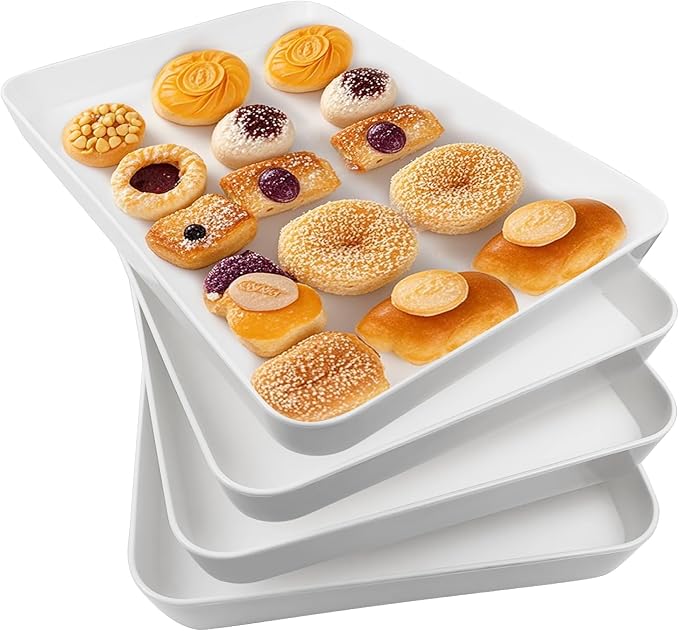 4 Pcs 16" x 11" Large Serving Trays by greenandlife