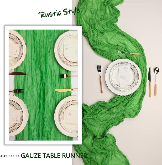 12 Pack Green Cheesecloth Table Runner 10Ft Gauze Cheese Cloth Table Runner - Image 5
