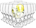 Patelai Set of 12 Water Goblet, 13.5 oz Clear Drinking Glasses Bulk Dishwasher by Patelai