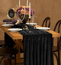 Black Velvet Table Runner 29x120 Inch Luxury Retro Halloween Runners | 10ft by SoarDream