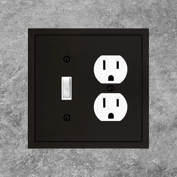 Modern Edge Decorative Wall Plate Switch Plate Outlet Cover, Durable Solid Zinc - Image 4