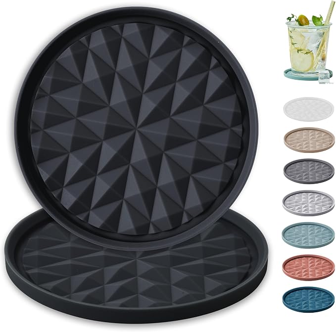 Silicone Drink Coasters Set of 2, Coaster by Wingcases
