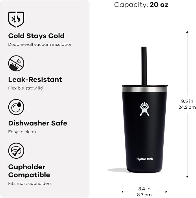 Hydro Flask 20 Oz All Around Tumbler Straw Lid Aloe - Image 3