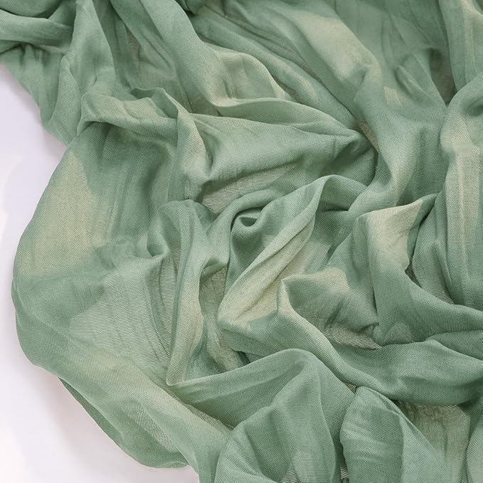 Cheesecloth Table Runner Summer Boho Wedding Birthday Party Home Decor | Sage - Image 3