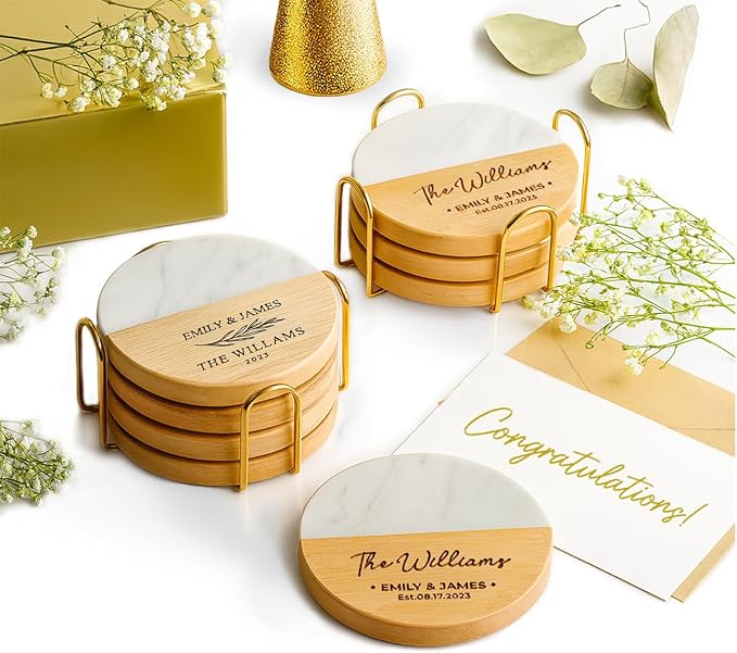 Personalized Coasters, Wedding Gift by GiftsToEngrave