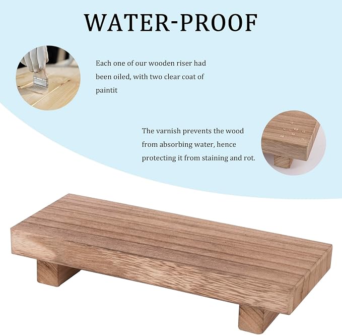 Wood Bathroom Tray Farmhouse Decor Kitchen Soap Holder, 8.7"x3.6" Brown | - Image 3