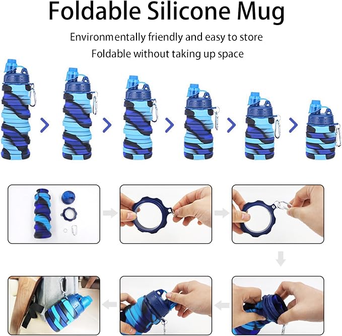 Collapsible Water Bottles Travel water bottle Sports Portable Sport Water - Image 6