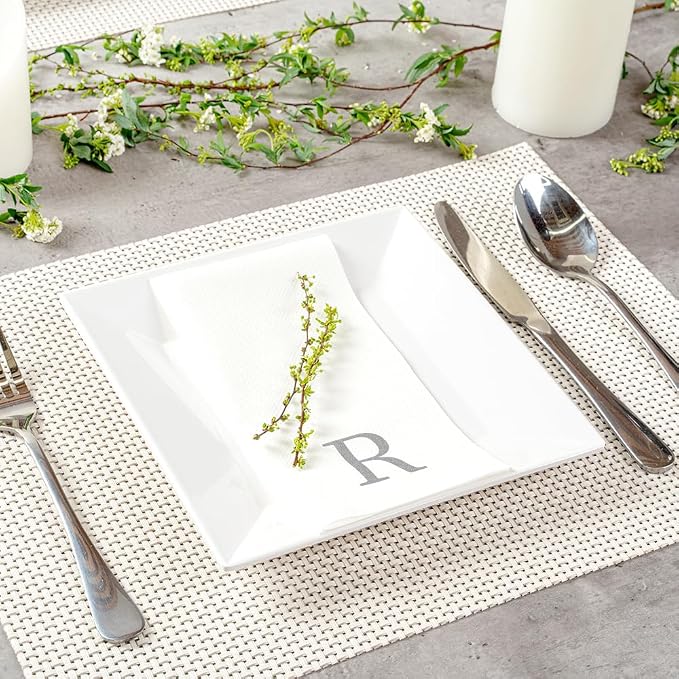 Luxenap 15.8 X 7.9 Inch Linen-Feel Guest Towels, 2000 Lettered Hand Towels - Image 3