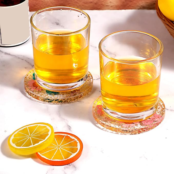 2pcs Dried Flower Drink Coasters, Flower Resin Drink Cup Mat Reusable Floral - Image 7