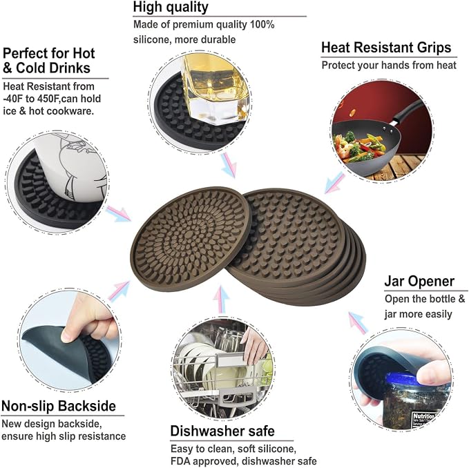 Rubber Coasters for Drinks - Image 3