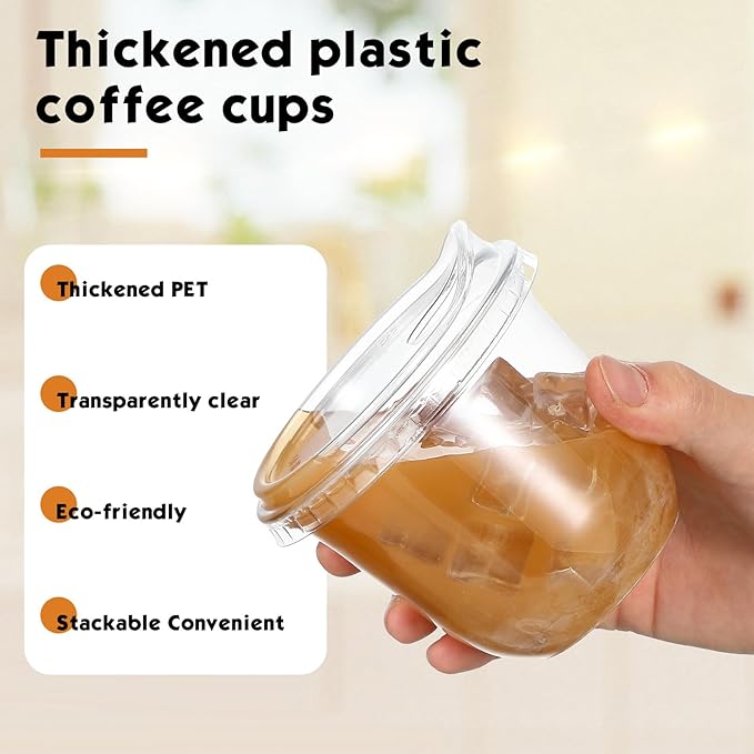 Baderke 50 Pcs Clear Plastic Cups - Image 4