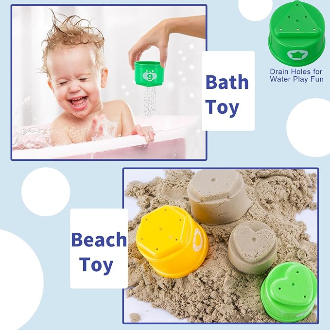 WEEJOYGAM Baby Stacking Cups for Toddlers 1-3 Babies 12-18 Months, Nesting - Image 6
