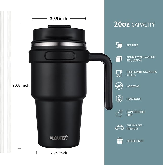 20 oz Insulated Travel Coffee Mug Tumbler - Image 2