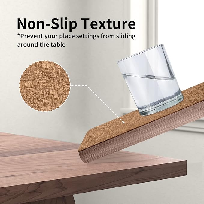 Maxpearl Faux Leather Placemats Set of 6, Suitable - Image 5