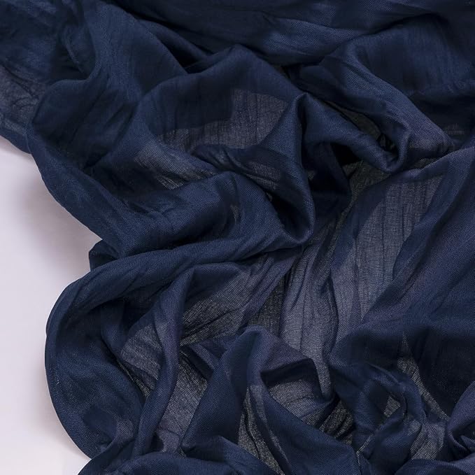 Cheesecloth Table Runner Summer Boho Wedding Birthday Party Home Decor | Navy - Image 3