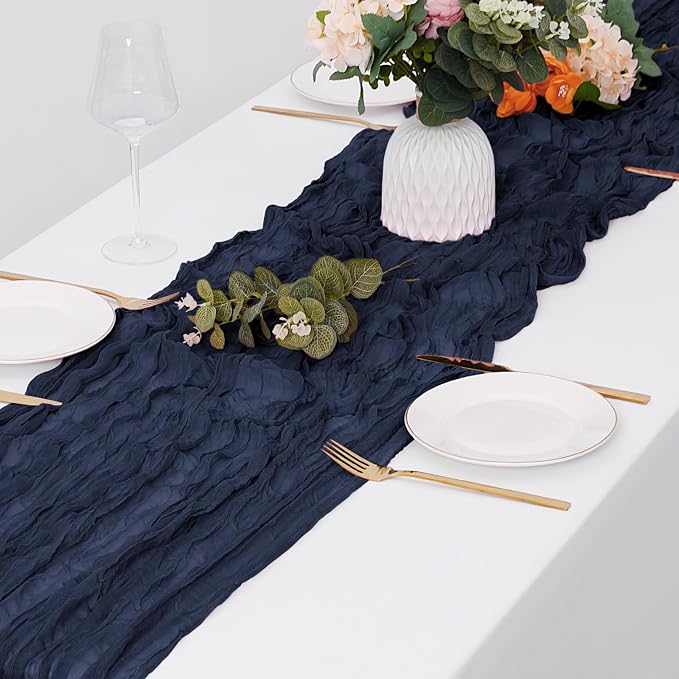 30 Pack Navy Blue Cheesecloth Table Runner 17 x 108 inch Cheese Cloth Table - Image 4