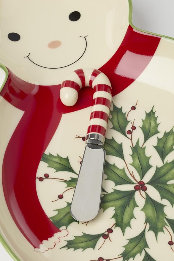 Lenox 898269 Holiday Tray with Spreader, Christmas Serveware, Festive Décor - Image 2