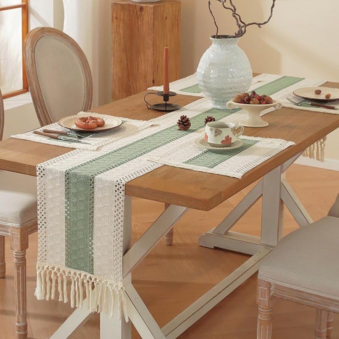 Sage Green Table Runner 120 Inches Long - Image 4