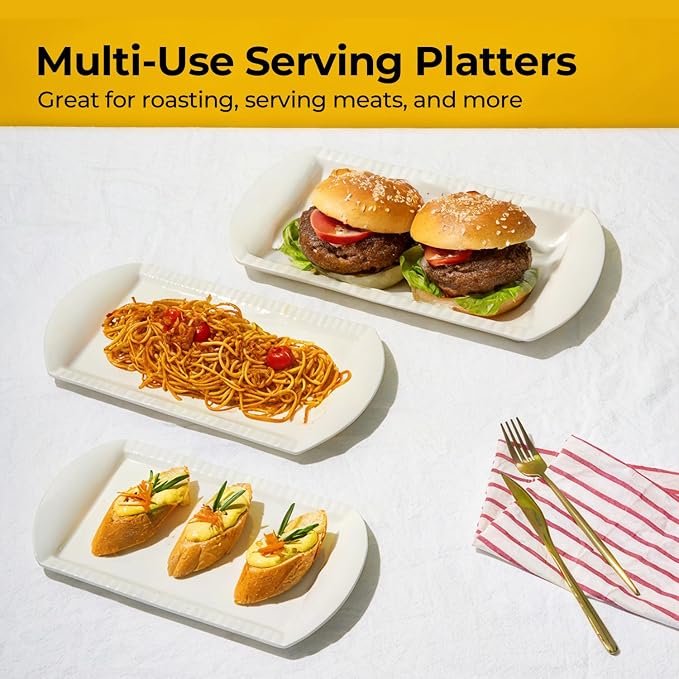 LIFVER Extra Large Serving Platters, Serving Dishes - Image 3