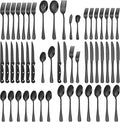 Lazycorner 53 Piece Black Silverware Set by Lazycorner