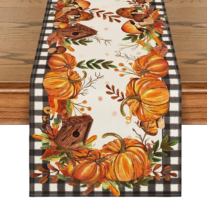 Artoid Mode 210 GSM Fall Table Runner 13x72 Inch Home Party Decor | Buffalo by ArtoidMode