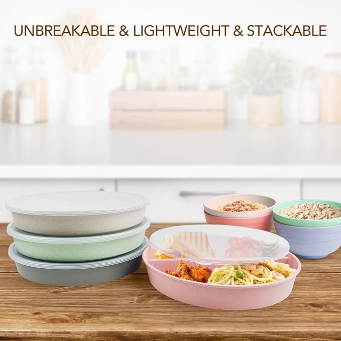 9 Inch 4PCS Divided Plates - Image 5