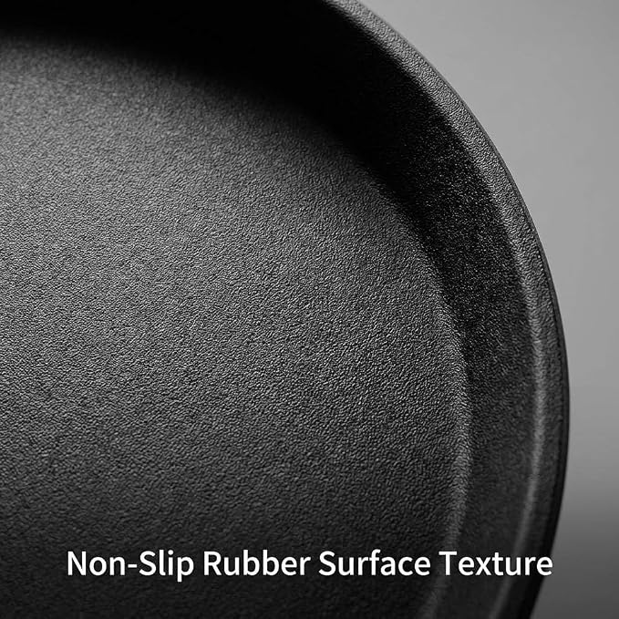QWORK 14-Inch Round Non-Slip Serving Tray Set – 4Pack Rubber Surface Drink & - Image 4
