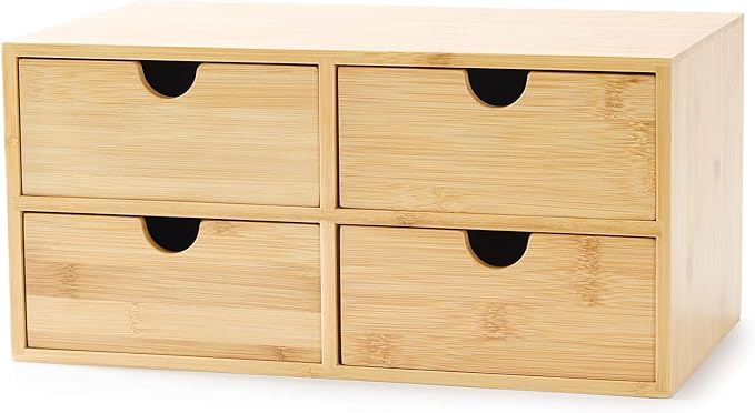 Bamboo Desk Drawer Organizer, Desktop Organizer by Wisuce